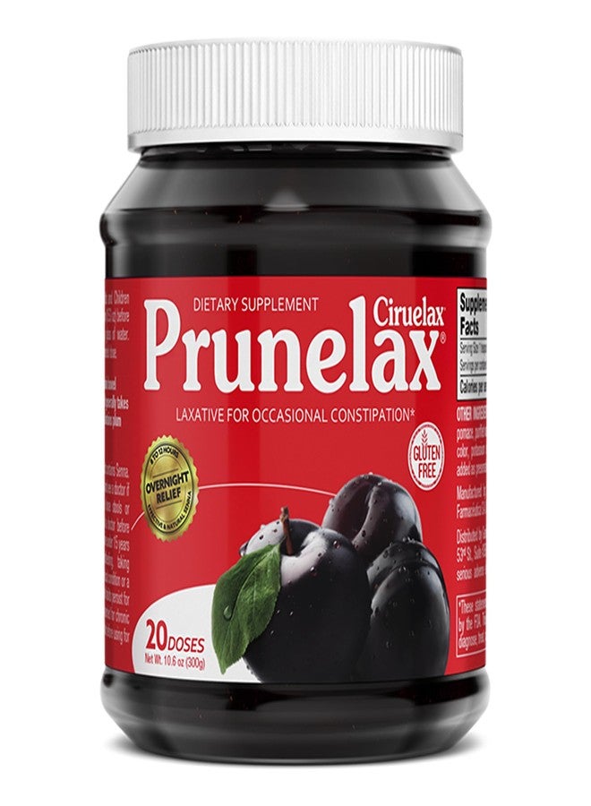 Prunelax/ Ciruelax Regular Strength Laxative Jam - Gluten-Free Natural-Ingredient Laxative for Occasional Constipation - 10.6 Oz - Image 1